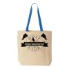 Natural Tote with Contrast-Color Handles Thumbnail