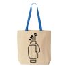 Natural Tote with Contrast-Color Handles Thumbnail