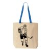 Natural Tote with Contrast-Color Handles Thumbnail