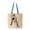 Natural Tote with Contrast-Color Handles Thumbnail