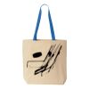 Natural Tote with Contrast-Color Handles Thumbnail