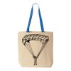 Natural Tote with Contrast-Color Handles Thumbnail