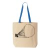 Natural Tote with Contrast-Color Handles Thumbnail