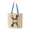 Natural Tote with Contrast-Color Handles Thumbnail