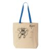 Natural Tote with Contrast-Color Handles Thumbnail