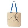 Natural Tote with Contrast-Color Handles Thumbnail