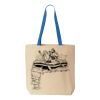 Natural Tote with Contrast-Color Handles Thumbnail