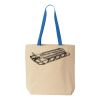 Natural Tote with Contrast-Color Handles Thumbnail