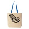 Natural Tote with Contrast-Color Handles Thumbnail