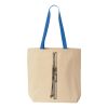 Natural Tote with Contrast-Color Handles Thumbnail