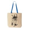 Natural Tote with Contrast-Color Handles Thumbnail