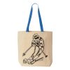 Natural Tote with Contrast-Color Handles Thumbnail