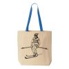 Natural Tote with Contrast-Color Handles Thumbnail