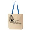 Natural Tote with Contrast-Color Handles Thumbnail