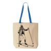 Natural Tote with Contrast-Color Handles Thumbnail
