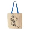Natural Tote with Contrast-Color Handles Thumbnail