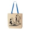 Natural Tote with Contrast-Color Handles Thumbnail