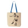 Natural Tote with Contrast-Color Handles Thumbnail