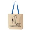 Natural Tote with Contrast-Color Handles Thumbnail