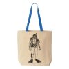 Natural Tote with Contrast-Color Handles Thumbnail