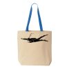 Natural Tote with Contrast-Color Handles Thumbnail