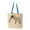 Natural Tote with Contrast-Color Handles Thumbnail
