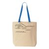 Natural Tote with Contrast-Color Handles Thumbnail