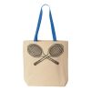 Natural Tote with Contrast-Color Handles Thumbnail
