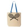 Natural Tote with Contrast-Color Handles Thumbnail