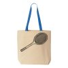 Natural Tote with Contrast-Color Handles Thumbnail