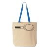 Natural Tote with Contrast-Color Handles Thumbnail
