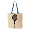 Natural Tote with Contrast-Color Handles Thumbnail