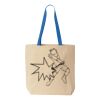 Natural Tote with Contrast-Color Handles Thumbnail