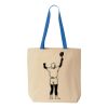 Natural Tote with Contrast-Color Handles Thumbnail