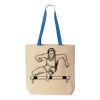 Natural Tote with Contrast-Color Handles Thumbnail