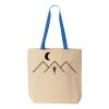 Natural Tote with Contrast-Color Handles Thumbnail