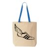 Natural Tote with Contrast-Color Handles Thumbnail