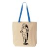 Natural Tote with Contrast-Color Handles Thumbnail