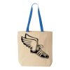 Natural Tote with Contrast-Color Handles Thumbnail