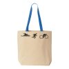 Natural Tote with Contrast-Color Handles Thumbnail