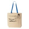 Natural Tote with Contrast-Color Handles Thumbnail