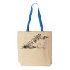 Natural Tote with Contrast-Color Handles Thumbnail