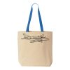 Natural Tote with Contrast-Color Handles Thumbnail