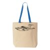Natural Tote with Contrast-Color Handles Thumbnail