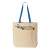 Natural Tote with Contrast-Color Handles Thumbnail