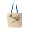 Natural Tote with Contrast-Color Handles Thumbnail
