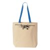 Natural Tote with Contrast-Color Handles Thumbnail