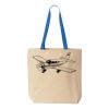 Natural Tote with Contrast-Color Handles Thumbnail