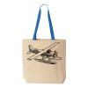 Natural Tote with Contrast-Color Handles Thumbnail