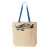 Natural Tote with Contrast-Color Handles Thumbnail